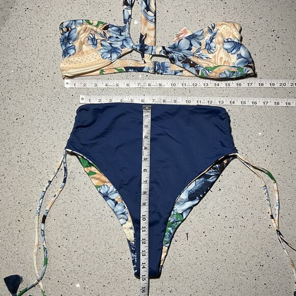 Aqua Bendita Swimsuit Size XL Blue Multicolor 2 Piece Mariette-Etta - Picture 5 of 12